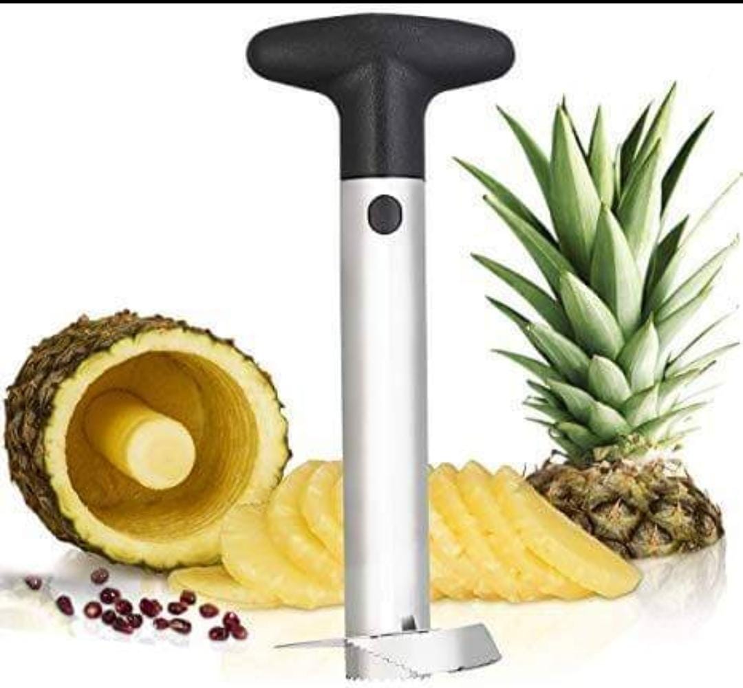 Stainless Steel Pineapple Peeler & Corer – Quick Fruit Slicer, Easy Peel Kitchen Tool