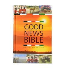 New Good news bible version. Made of quality paperwork Has an outer hard covering to protect your book from tearing. Written in a legible handwriting and in English