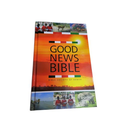 New Good news bible version. Made of quality paperwork Has an outer hard covering to protect your book from tearing. Written in a legible handwriting and in English
