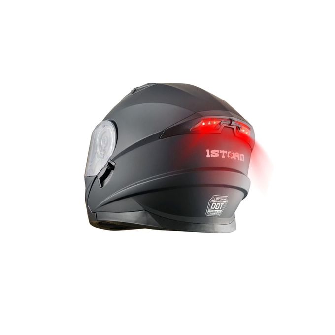 Motorcycle Halfl Face Flip-Up Helmet with Double Visor Street Bike Racing Helmet LED TAIL LIGHT