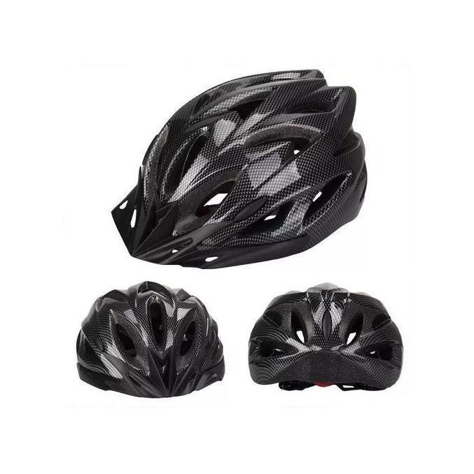 Cycling Helmet Blue Carbon Fiber Texture Split Mountain Bike