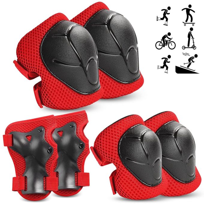 Kids Protective Gear Set - Knee Pads, Elbow Pads, and Wrist Guards for Skating, Cycling, Rollerblading, Scooter
