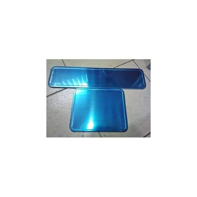 2pcs New Generation Metallic Number Plates Holders SET (Oblong+Square )