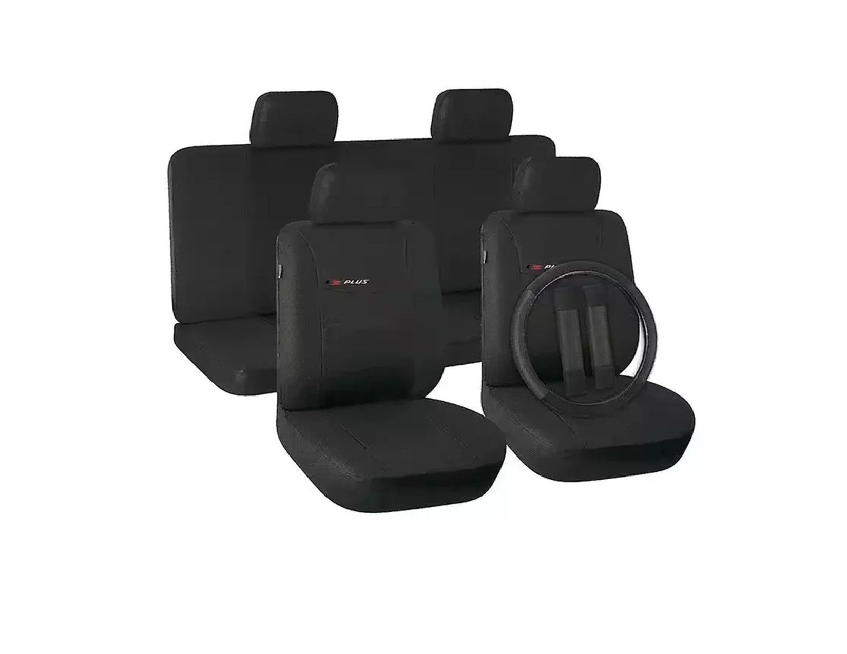 Breathable Fabric 5-Seater Car Seat Cover Set Breathable Fabric for All-Season Comfort Universal Fit for 5-Seater Cars Steering Wheel Included Enhanced Seat Protection