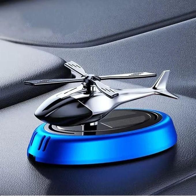 Helicopter Solar Car Air Freshener Rotation Aromatherapy Diffuser Ornament for Vehicles with Fragrance Tablet, Essential Oil,Anti-slip Mat for Car and Interior Decoration