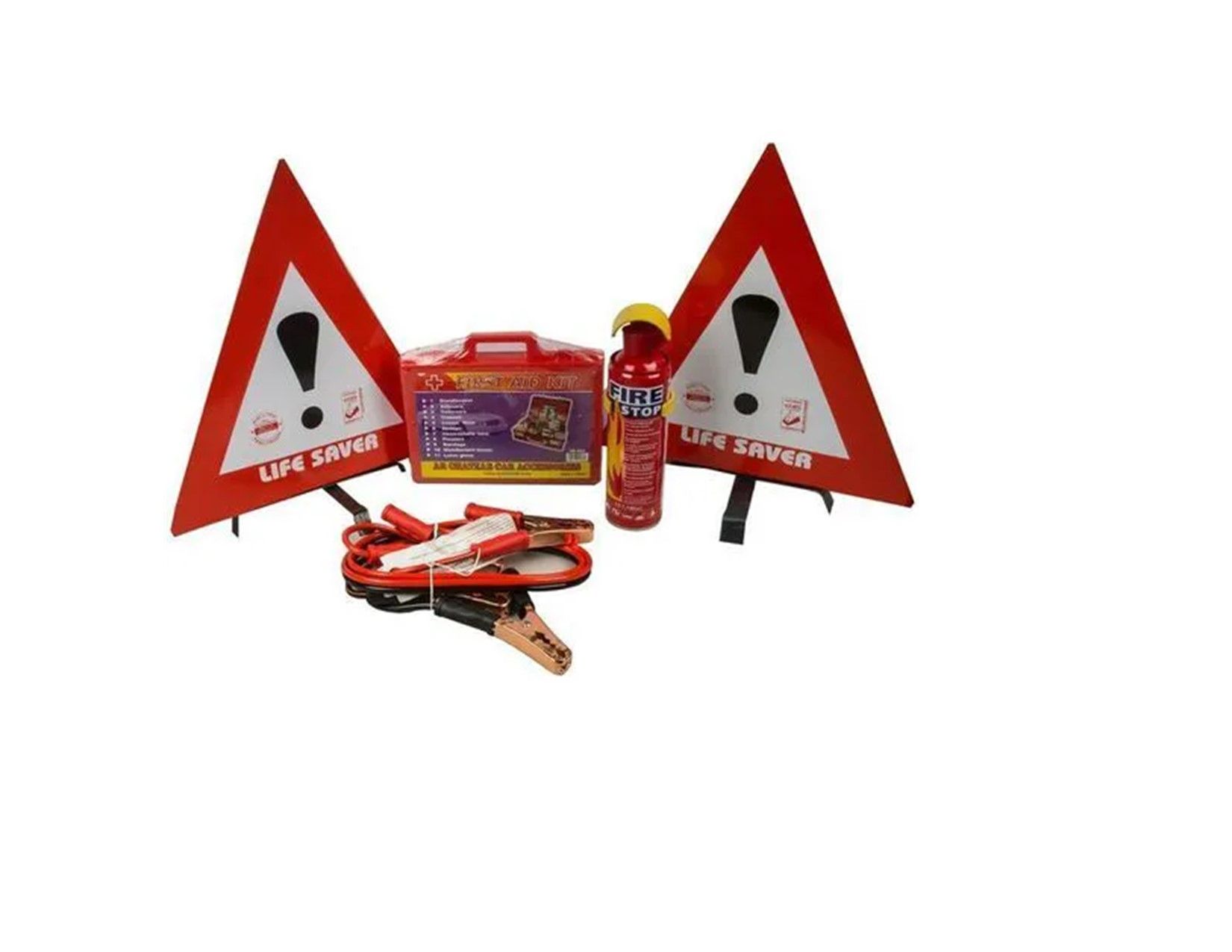 Generic Car Life Saver BundleComes with a car jumper booster cable With the first aid kit, you can treat simple cuts and bruises wherever you are because nobody knows when an accident will happen.