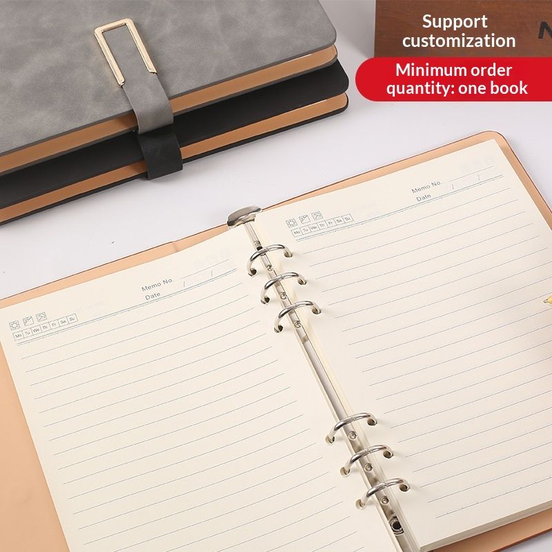 Loose-leaf notebook A5 thick notebook, loose-leaf B5 business diary, faux leather PU soft cover custom notebook