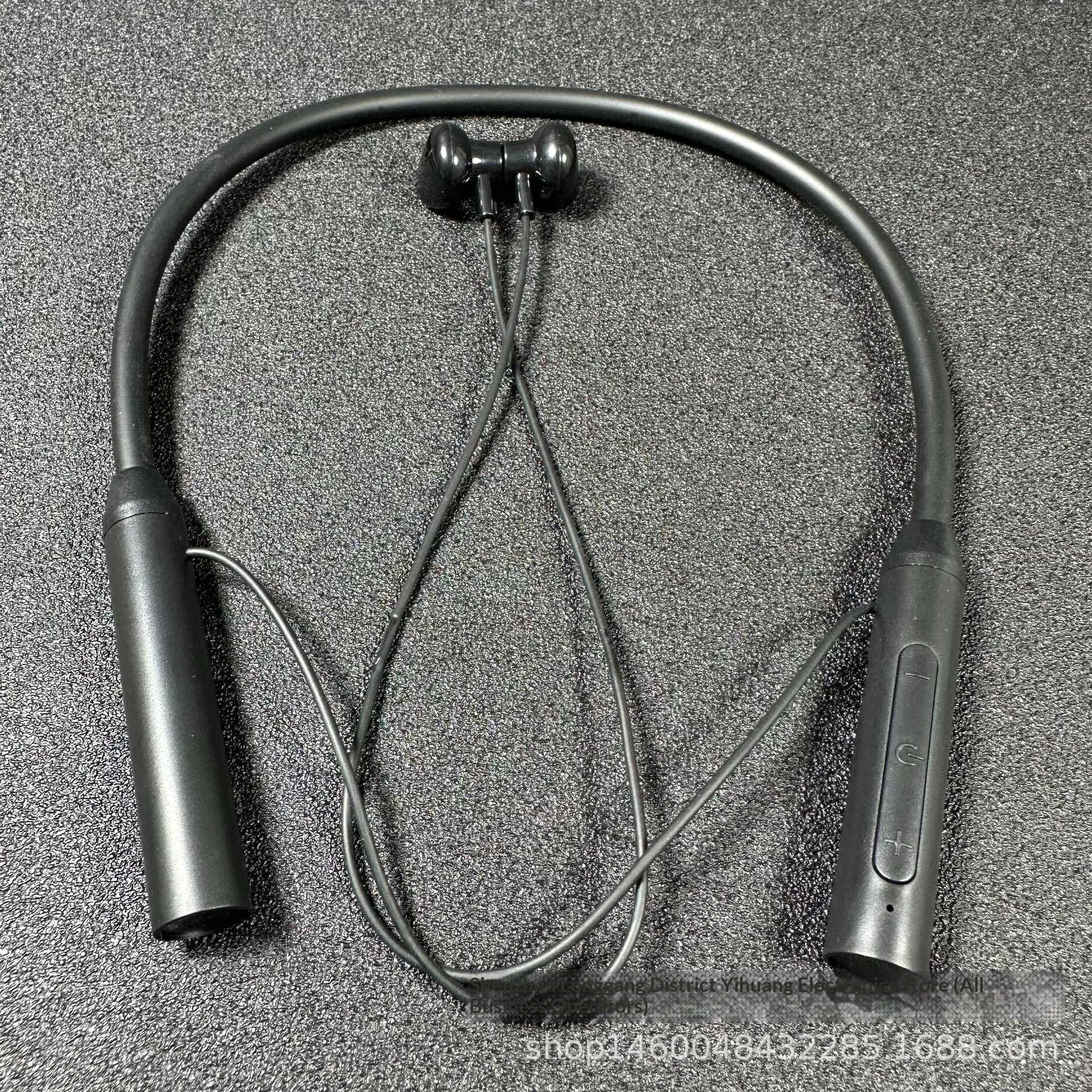 Ultra-long battery life neck-hanging dual-ear sports Bluetooth earphones, wireless in-ear stereo, compatible with mobile phones, neckband style