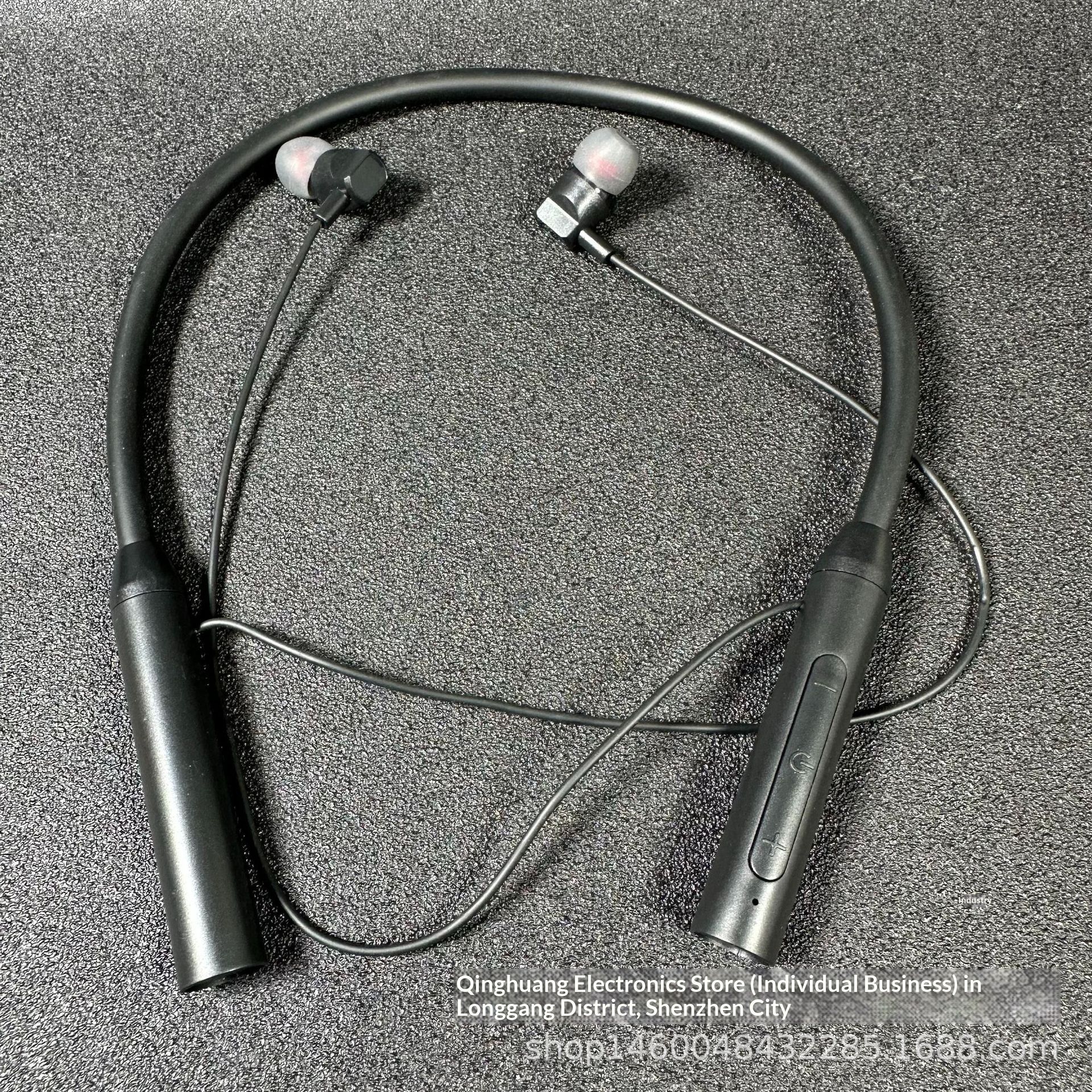Ultra-long battery life neck-hanging dual-ear sports Bluetooth earphones, wireless in-ear stereo, compatible with mobile phones, neckband style