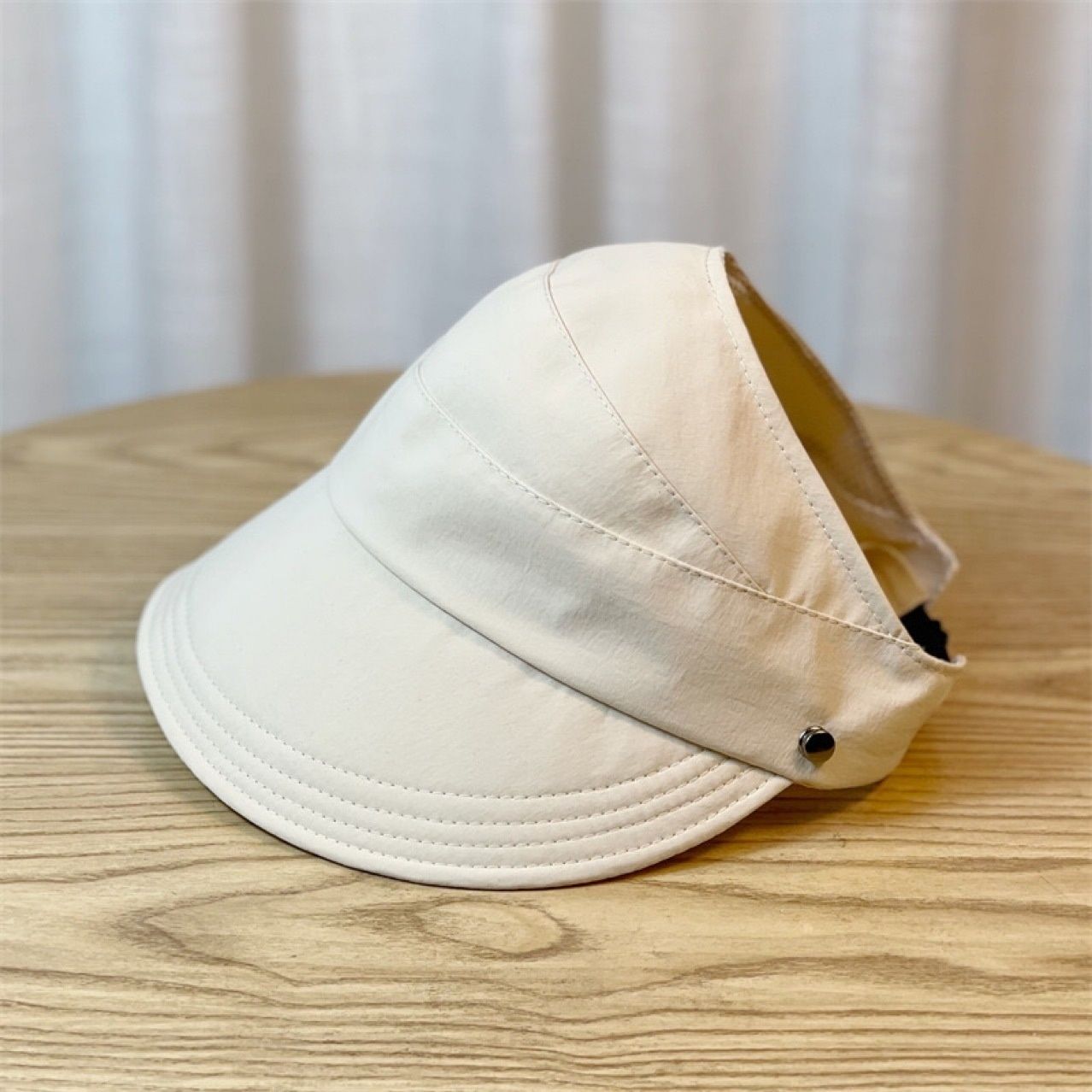 High ponytail sun hat for women, versatile summer style, makes face look smaller, can hang a mask, open-top sun visor cap, sun hat
