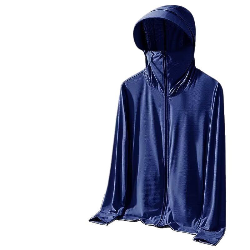 Unisex ice silk breathable cooling sun protection jacket, lightweight and breathable quick-dry sports outdoor fishing clothing for summer