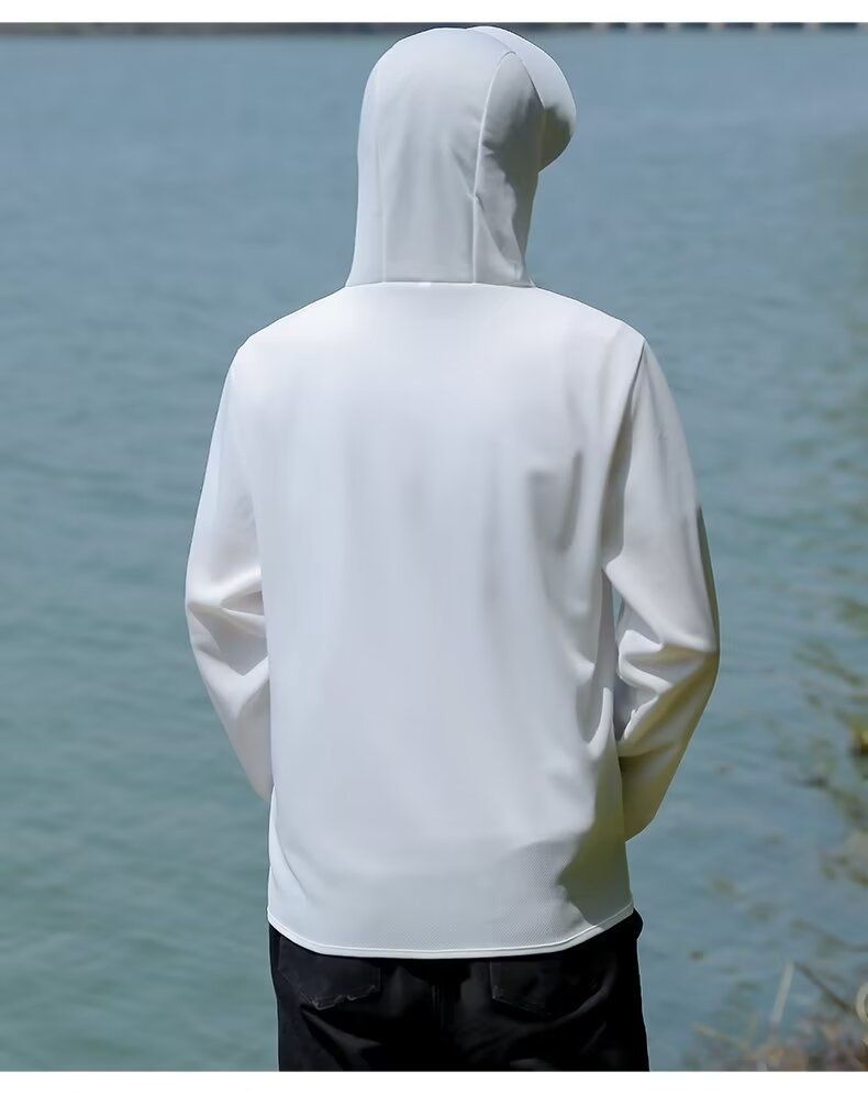 Unisex ice silk breathable cooling sun protection jacket, lightweight and breathable quick-dry sports outdoor fishing clothing for summer