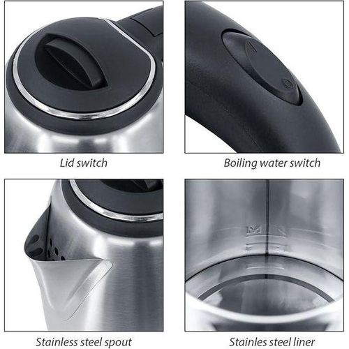 SPJ 1.8L Electric Kettle EKU-SS1801 - Black & Silver