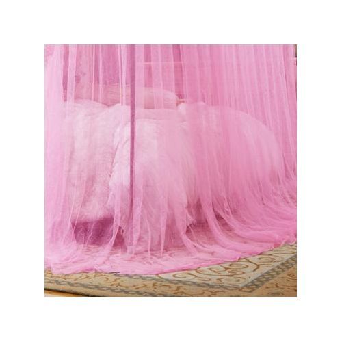 David Ultimate Protection & Cozy Mosquito Net with 4 Stainless Steel Stands & 3 Doors Design Bed Net S1  - Pink