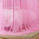 David Ultimate Protection & Cozy Mosquito Net with 4 Stainless Steel Stands & 3 Doors Design Bed Net S1  - Pink