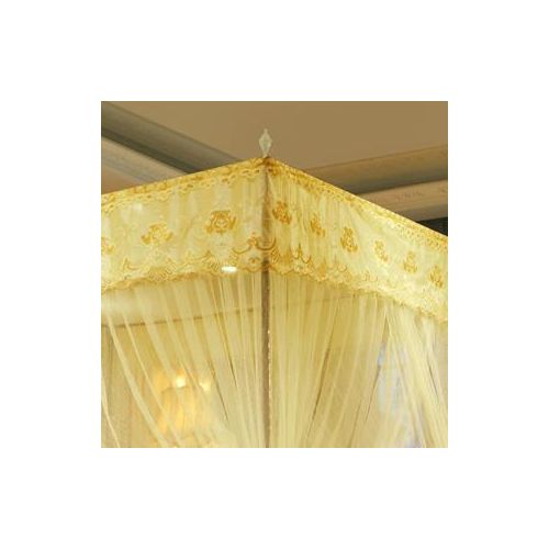 David Ultimate Protection & Cozy Mosquito Net With 4 Stainless Steel Stand & 3 Doors Design Bed Net S1 - Cream