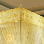 David Ultimate Protection & Cozy Mosquito Net With 4 Stainless Steel Stand & 3 Doors Design Bed Net S1 - Cream