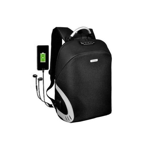 SunPower Waterproof Laptop Bag With USB Port - Black-grey