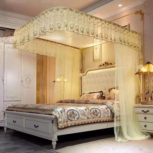 David Luxurious  Mosquito Net With 2 Stand Rail Bed Net  RA1 - Cream