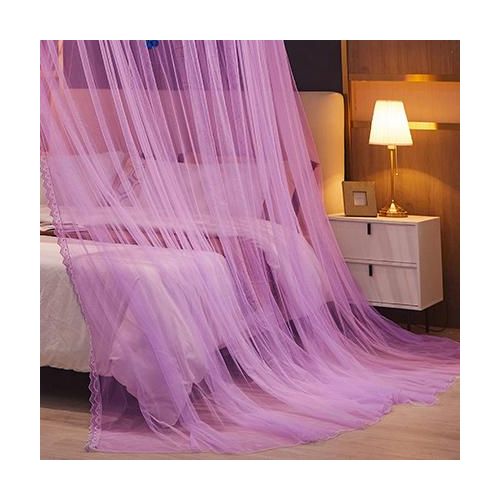 Round  hanging mosquito net Fits 4*6&5*6 R1 Purple