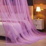 Round  hanging mosquito net Fits 4*6&5*6 R1 Purple