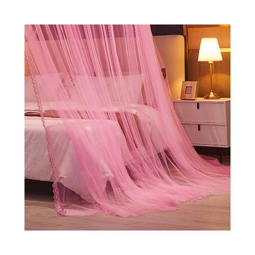 Round  hanging mosquito net Fits 4*6&5*6 R1  Pink