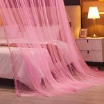 Round  hanging mosquito net Fits 4*6&5*6 R1  Pink