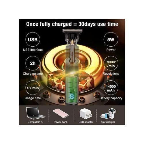 Dragon Monster Rechargeable Metal Hair Clipper Black
