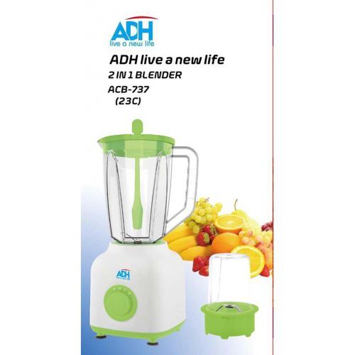 ADH 2 In 1 Unbreakable Jar Blender ACB 737C(25D) - White