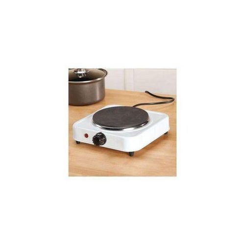 Single Solid Electric Hotplate 1000W - Black & White