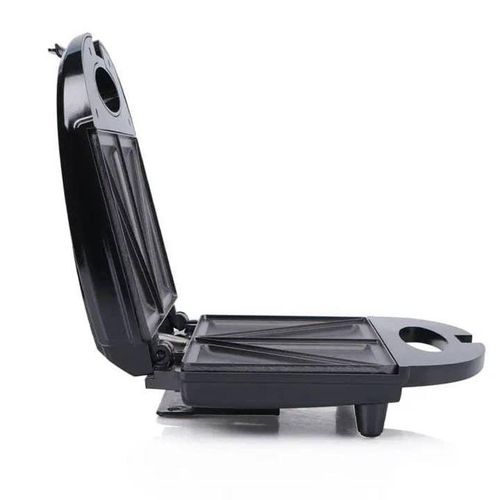 2 Slice Sandwich Maker Non Stick Surface Bread Toaster Baker- Black