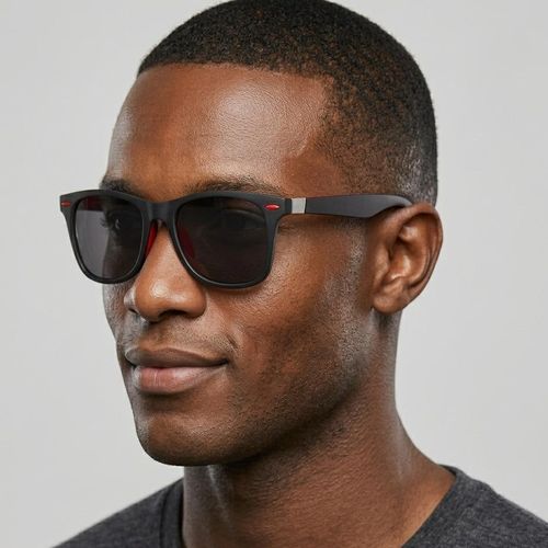 Polarised Sunglasses For Men - Black/Red