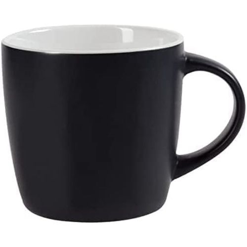 Happy Home A003-8 Set of 6 Colored Ceramic Cups -Black.