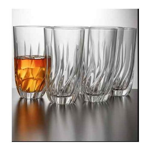 Sundabest Set of 6 Clear Water/ Juice Drinking Glasses