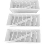 Divided Fabric Storage Box, Large Capacity Space Saving Collapsible Fabric Storage Box White 1pc for Household