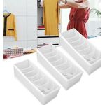 Divided Fabric Storage Box, Large Capacity Space Saving Collapsible Fabric Storage Box White 1pc for Household