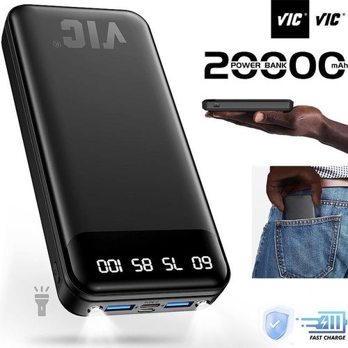 VIC 20000mAh Power Banks Portable Charge, Ultra Light Battery Pack