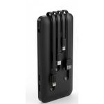 Nominal Capacity 20000mAh Fast Charging Power Bank With 4 Different Charging Cables - Black ,white