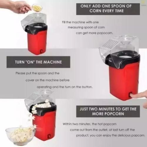 Electric Popcorn Maker Popper Machine RAFF - Red