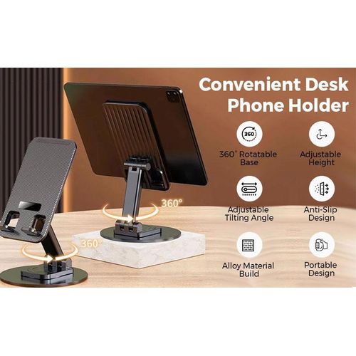 Universal Phone Holding Stand Black Desktop Phone Stand Bracket Adjustable Table Phone Stand