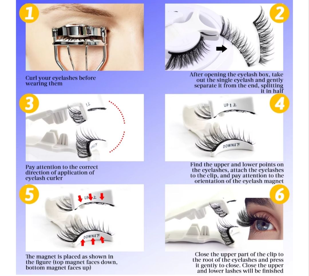 Magnetic eyelashes, false eyelashes, eyelash extension