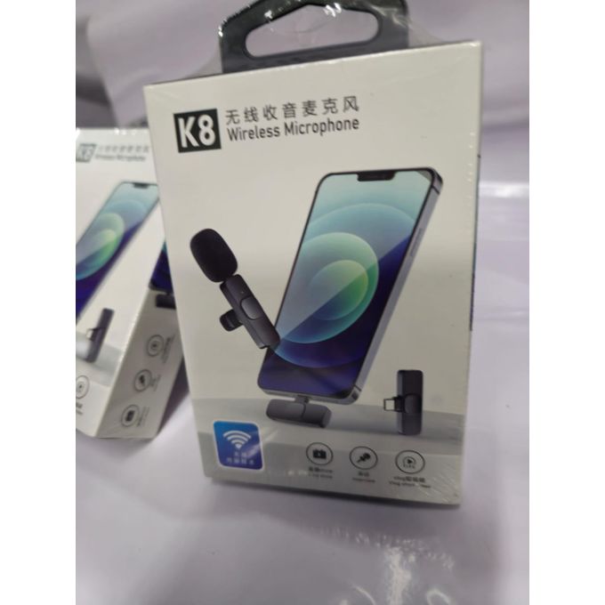 K8 Wireless Microphone - Pure Sound Quality - High Sensitivity - Compatible with Devices - Dual Use Support - Upgraded Design