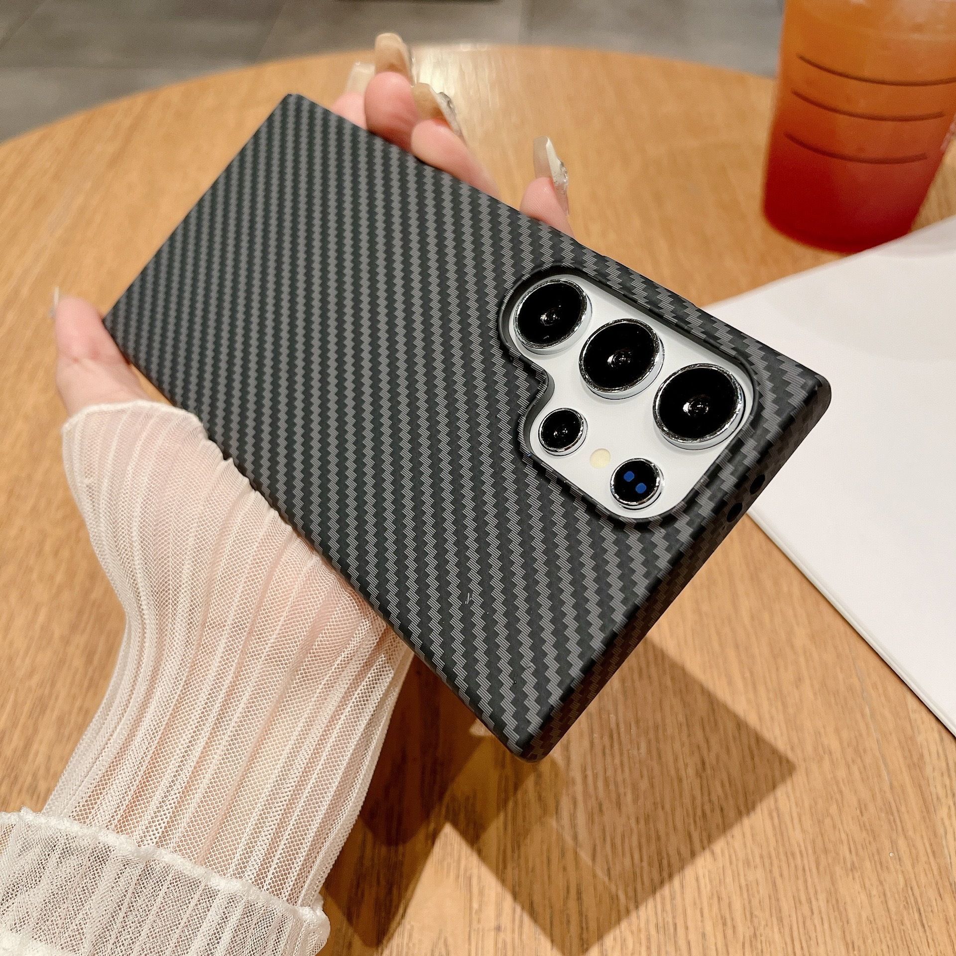 Samsung case:Magnetic Carbon Fiber Phone Case for Samsung Galaxy S26/S25/S23/A56/A17/A16Shockproof Slim PC Cover with Built-in Magnet, Anti-Scratch Matte Protective Case for Note 20