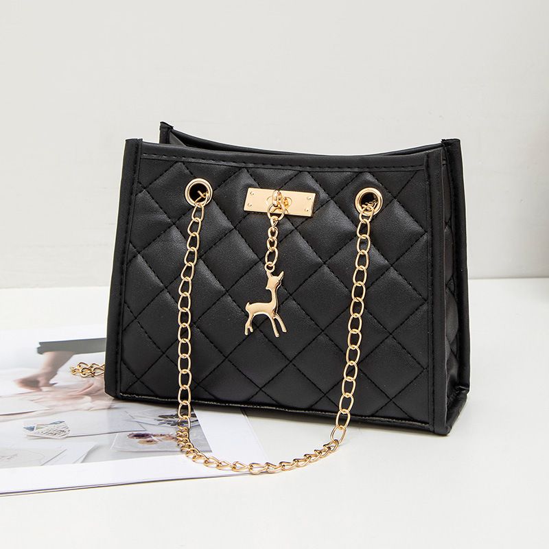 2024 New Fashion Chain Strap Square Shoulder Bag, Wholesale Ladies' Handbag For All Seasons Black 20*8*15cm