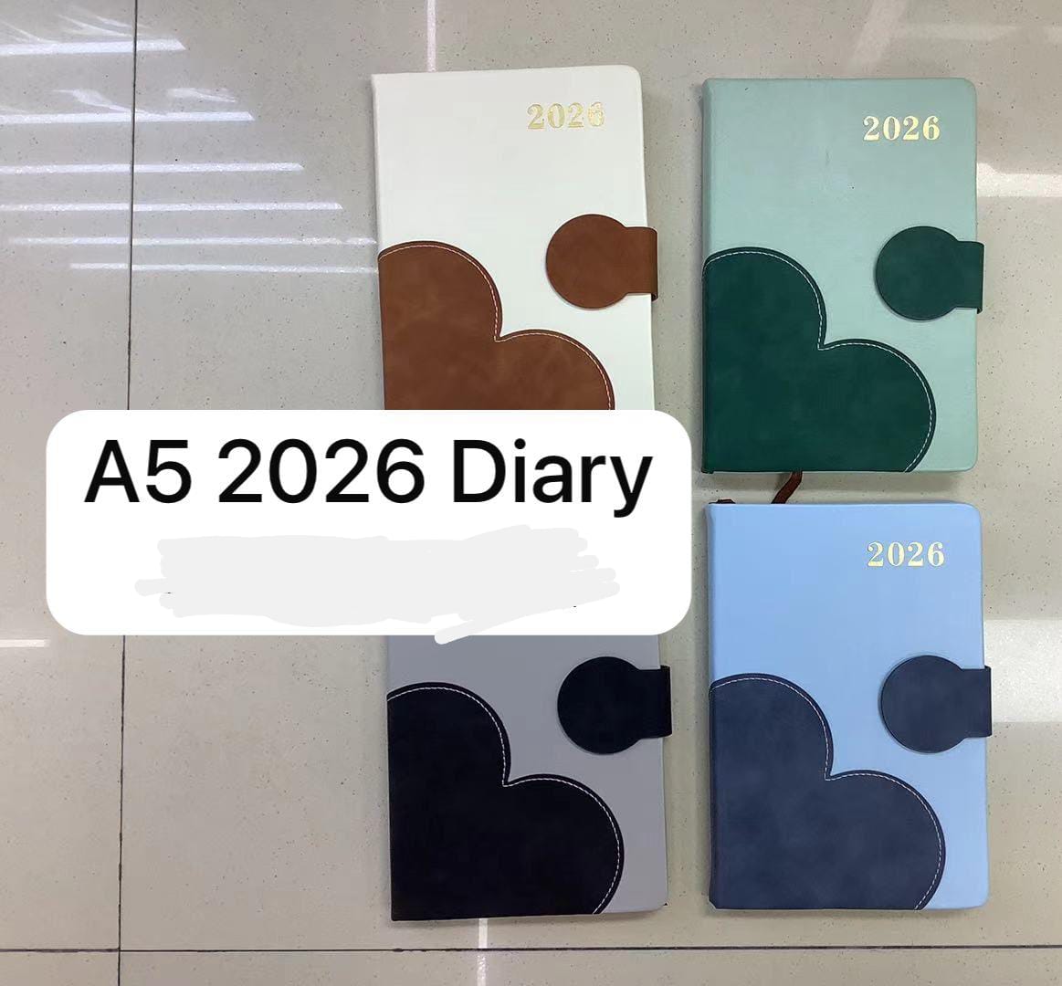 A5 2026 Diary (Planner Notebook)
Stay organized and plan your year with the A5 2026 Diary — a sleek, practical, and stylish planner designed for daily scheduling, note-taking, and goal tracking.
Perfe