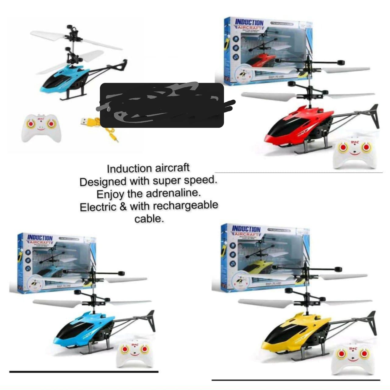Induction Aircraft Mini RC Helicopter Drone, a toy designed for beginners and children. 
Features: Designed with super speed, it features a fall-resistant build and lightweight design suitable for ind