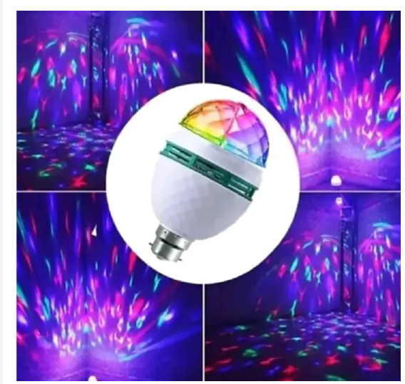 Neelux LED Rotating Disco Party Bulb – Colorful Pin Type Stage Light