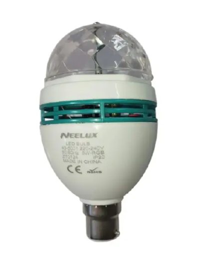 Neelux LED Rotating Disco Party Bulb – Colorful Pin Type Stage Light