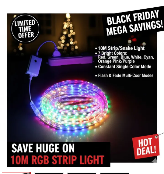 LED SMD 10m Strip Snake Light For Decoration With 7-12Colors..Bright colours: red, green, blue, white, cyan, orange, pink/ purple. Constant single colour mode Flash and fade multi-colour mode