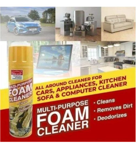 Multi Purpose Foam Cleaner Spray (650ml) With Brush For Deep Cleaning Car, Home And Kitchen